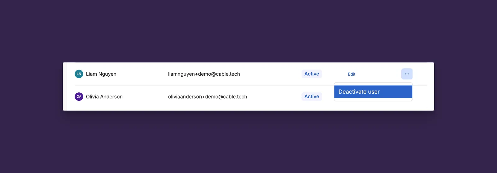 Self-Serve User Deactivation